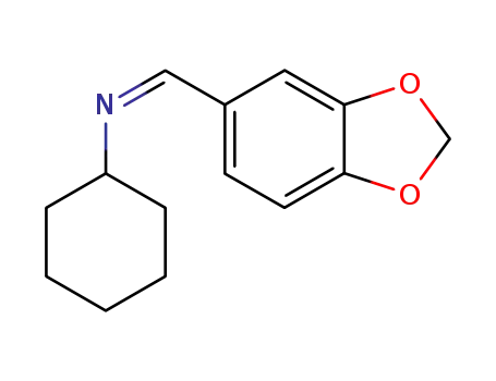 Molecular Structure of 58343-42-3 (Cyclohexanamine, N-(1,3-benzodioxol-5-ylmethylene)-)