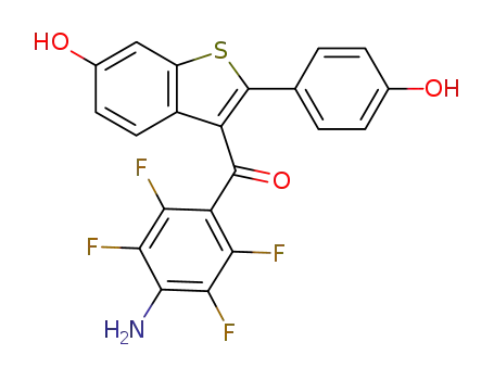 3-(4-Amino-2,3,5,6-tetrafluorobenzoyl)-6-hydroxy-2-(4-hydroxyphenyl)benzo<b>thiophene