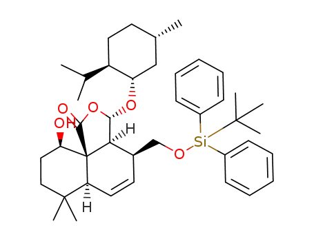 (3S,3aS,4S,6aS,10R,10aR)-4-(tert-Butyl-diphenyl-silanyloxymethyl)-10-hydroxy-3-((1S,2R,5S)-2-isopropyl-5-methyl-cyclohexyloxy)-7,7-dimethyl-3,3a,4,6a,7,8,9,10-octahydro-2-oxa-cyclopenta[d]naphthalen-1-one