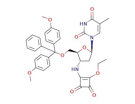 5'-O-(4,4'-dimethoxytrityl)-3'-(2-ethoxy-3,4-dioxocyclobuten-1-yl)amino-3'-deoxythymidine