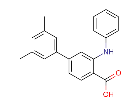 Molecular Structure of 884323-18-6 ([1,1'-Biphenyl]-4-carboxylic acid, 3',5'-dimethyl-3-(phenylamino)-)