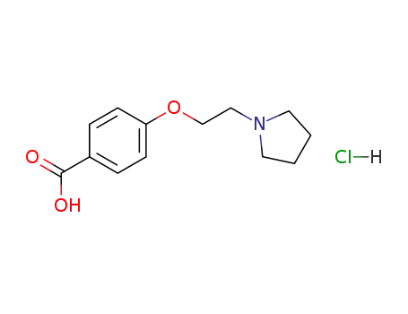 Molecular Structure of 63675-90-1 (Benzoic acid, 4-[2-(1-pyrrolidinyl)ethoxy]-, hydrochloride)