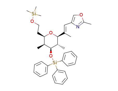 2-[(E)-1-methyl-2-(2-methyl(oxazol-4-yl))vinyl](2R,3S,4S,5S,6R)-3,5-dimethyl-6-[2-(trimethylsilyloxy)ethyl]-4-(triphenylsilyloxy)-tetrahydro-2H-pyran