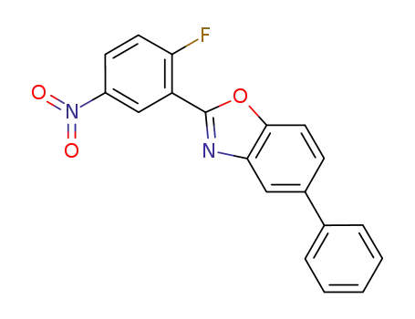 Molecular Structure of 599202-44-5 (Benzoxazole, 2-(2-fluoro-5-nitrophenyl)-5-phenyl-)