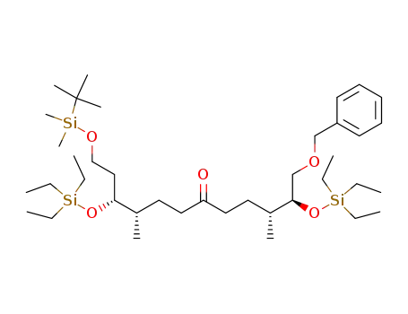 4,16-Dioxa-3,17-disilanonadecan-9-one,
3,3-diethyl-6,12,17,17,18,18-hexamethyl-5-[(phenylmethoxy)methyl]-13-
[(triethylsilyl)oxy]-, (5S,6R,12S,13R)-