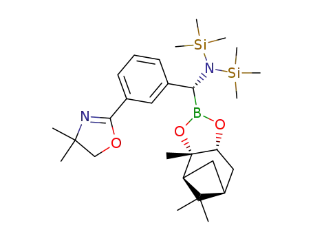 (+)-pinanediol (1R)-1-(N-bis-trimethylsilylamino)-1-[3-(4,4-dimethyl-4,5-dihydro-oxazol-2-yl)phenyl]methylboronate