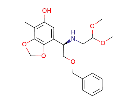 7-[2-benzyloxy-1-(2,2-dimethoxy-ethylamino)-ethyl]-4-methyl-benzo[1,3]dioxol-5-ol