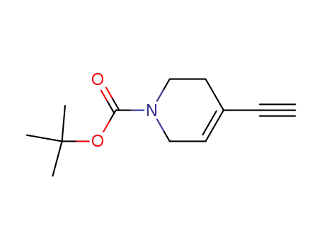 Molecular Structure of 177984-28-0 (1(2H)-Pyridinecarboxylic acid, 4-ethynyl-3,6-dihydro-, 1,1-dimethylethyl
ester)