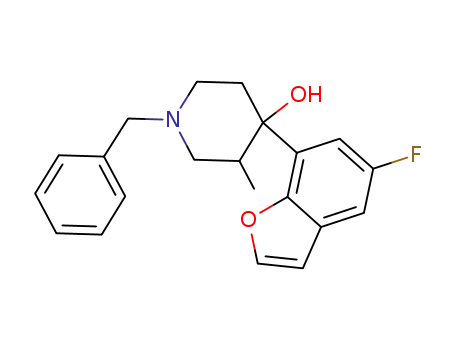 1-benzyl-3-methyl-4-hydroxy-4-(5-fluorobenzofuran-7-yl)-piperidine