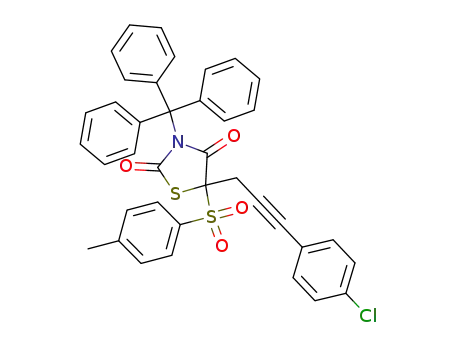 N-(triphenylmethyl)-5-[3-(4-chlorophenyl)-prop-2-ynyl]-5-(toluene-4-sulfonyl)-thiazolidine-2,4-dione