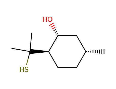 (-)-(1R,2R,5R)-5-methyl-2-(1-mercapto-1-methylethyl)-cyclohexan-1-ol