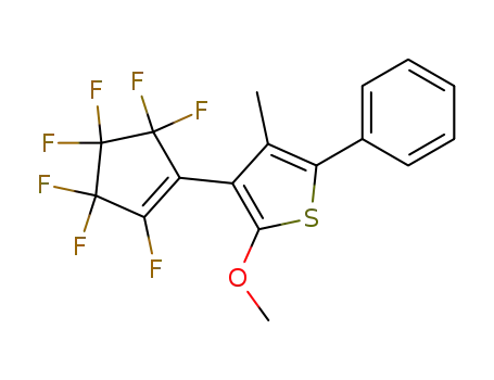 Molecular Structure of 811830-45-2 (1-(2-methoxy-4-methyl-5-phenylthiophen-3-yl)-2,3,3,4,4,5,5-heptafluorocyclopentene)