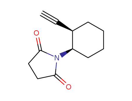 Molecular Structure of 75533-91-4 (N-(cis-2-ethynylcyclohexyl)succinimide)