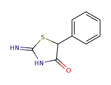 Molecular Structure of 1762-68-1 (2-amino-5-phenyl-1,3-thiazol-4(5H)-one)