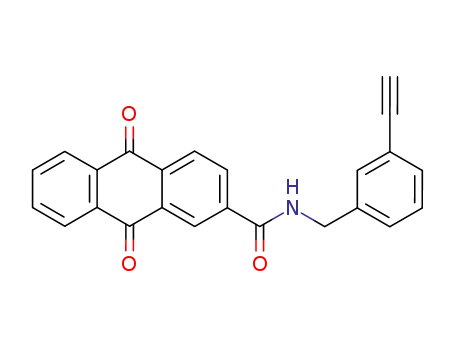 Molecular Structure of 615288-79-4 (N-(3-ethynylbenzyl)-9,10-antraquinon-2-carboxamide)