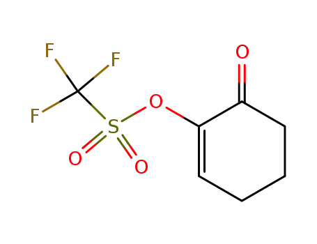 Molecular Structure of 122948-46-3 (Methanesulfonic acid, trifluoro-, 6-oxo-1-cyclohexen-1-yl ester)