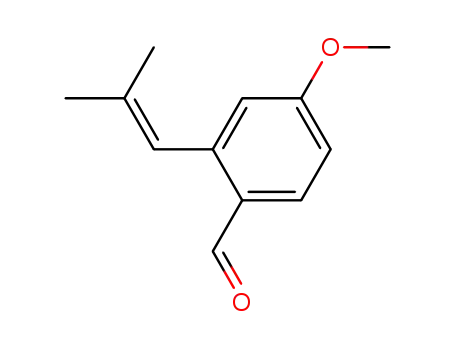 Molecular Structure of 610312-60-2 (4-methoxy-2-(2-methyl-1-propenyl)benzencarbaldehyde)