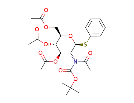 Acetic acid (2R,3S,4R,5R,6S)-3-acetoxy-2-acetoxymethyl-5-(acetyl-tert-butoxycarbonyl-amino)-6-phenylsulfanyl-tetrahydro-pyran-4-yl ester