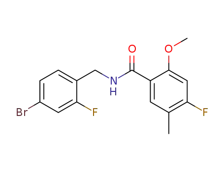 N-(4-bromo-2-fluorobenzyl)-4-fluoro-2-methoxy-5-methyl-benzamide