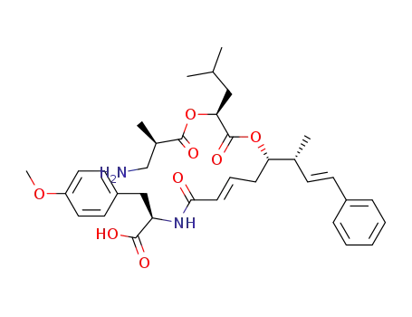 (S)-2-((R)-3-Amino-2-methyl-propionyloxy)-4-methyl-pentanoic acid (E)-(1S,2R)-1-{(E)-3-[(R)-1-carboxy-2-(4-methoxy-phenyl)-ethylcarbamoyl]-allyl}-2-methyl-4-phenyl-but-3-enyl ester
