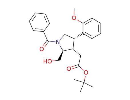 (2S,3S,4S)-N-benzoyl-2-hydroxymethyl-3-tert-butoxycarbonylmethyl-4-(2-methoxyphenyl)pyrrolidine