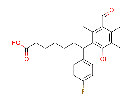 7-(4-fluorophenyl)-7-(3-formyl-6-hydroxy-2,4,5-trimethylphenyl)heptanoic acid