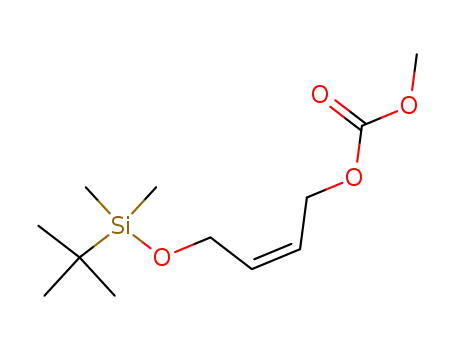 Molecular Structure of 194301-35-4 (Carbonic acid, 4-[[(1,1-dimethylethyl)dimethylsilyl]oxy]-2-butenyl methyl
ester, (Z)-)