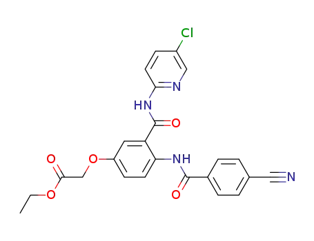 ethyl 2-{3-[N-(5-chloro(2-pyridyl))carbamoyl]-4-[(4-cyanophenyl)carbonylamino]phenoxy}acetate
