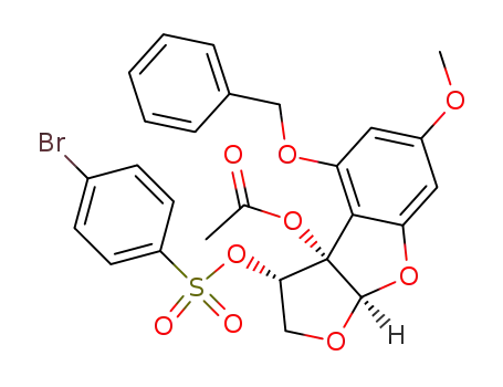 3-((p-bromobenzenesulfonyl)oxy)-3a-acetoxy-4-(benzyloxy)-6-methoxy-2,3,3a,8a-tetrahydrofuro<2,3-b>benzofuran