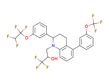 1(2H)-Quinolineethanol, 3,4-dihydro-2-[3-(1,1,2,2-tetrafluoroethoxy)phenyl]-5-[3-(trifluoromethoxy)phenyl]-a-(trifluoromethyl)-, (aS,2R)-