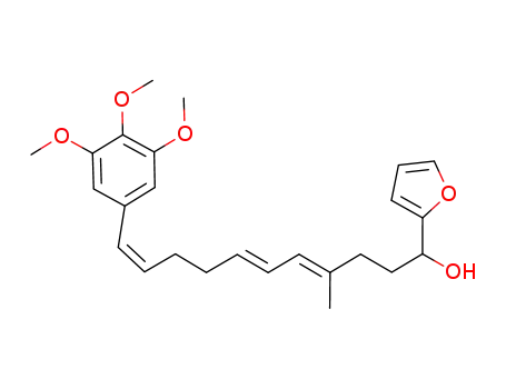 2-Furanmethanol,
a-[(3E,5E,9Z)-3-methyl-10-(3,4,5-trimethoxyphenyl)-3,5,9-decatrienyl]-
