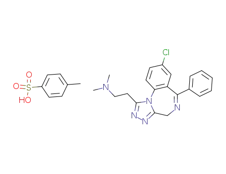 Molecular Structure of 60218-33-9 (8-chloro-1-<2-(dimethylamino)ethyl>-6-phenyl-4H-s-triazolo<4,3-a><1,4>benzodiazepine p-toluenesulfonate)