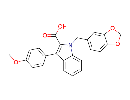 1H-Indole-2-carboxylic acid, 1-(1,3-benzodioxol-5-ylmethyl)-3-(4-methoxyphenyl)-