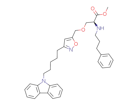 L-Serine,
O-[[3-[5-(9H-carbazol-9-yl)pentyl]-5-isoxazolyl]methyl]-N-(3-phenylpropyl
)-, methyl ester
