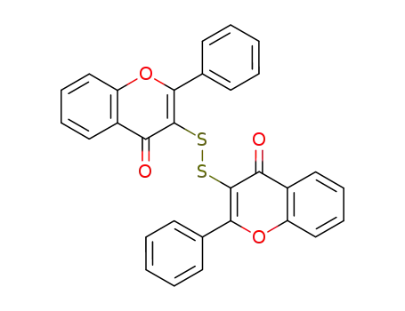 Molecular Structure of 94953-74-9 (4H-1-Benzopyran-4-one, 3,3'-dithiobis[2-phenyl-)