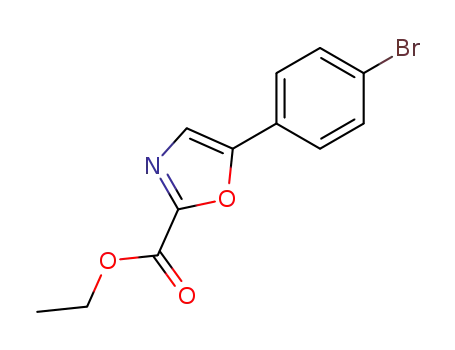 Molecular Structure of 72571-05-2 (Ethyl 5-(4-broMophenyl)oxazole-2-carboxylate)