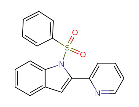 Molecular Structure of 73282-12-9 (1H-Indole, 1-(phenylsulfonyl)-2-(2-pyridinyl)-)