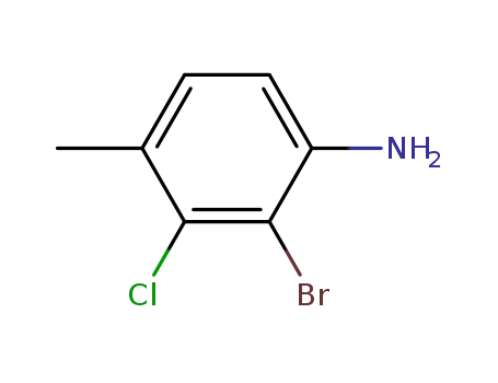 Molecular Structure of 289687-20-3 (2-BROMO-3-CHLORO-4-METHYLBENZENAMINE)