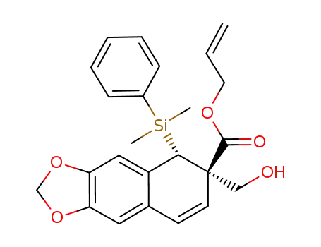 (5S,6S)-5-(Dimethyl-phenyl-silanyl)-6-hydroxymethyl-5,6-dihydro-naphtho[2,3-d][1,3]dioxole-6-carboxylic acid allyl ester