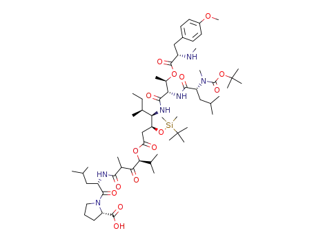 Boc-(R)-N(Me)-Leu-Thr[H-N(Me)-O(Me)-Tyr]-Ist(TBDMS)-Hip-Leu-Pro-OH