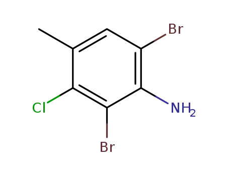 Molecular Structure of 84483-22-7 (3-CHLORO-2,6-DIBROMO-4-METHYLANILINE)