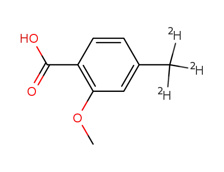 Molecular Structure of 118111-90-3 (4-(Methyl-d3)-2-methoxybenzoic acid)