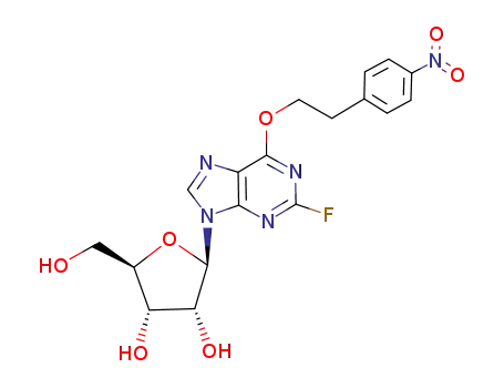 Molecular Structure of 171284-49-4 (2-fluoro-O<sup>6</sup>-<2-(4-nitrophenyl)ethyl>inosine)
