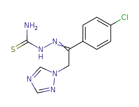 Molecular Structure of 864369-73-3 (Hydrazinecarbothioamide,
2-[1-(4-chlorophenyl)-2-(1H-1,2,4-triazol-1-yl)ethylidene]-)