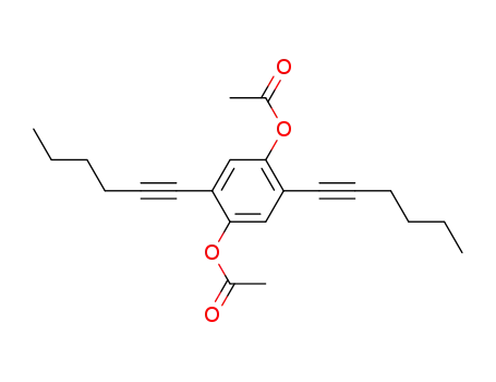 2,5-bis(hex-1'-ynyl)-1,4-diacetoxybenzene