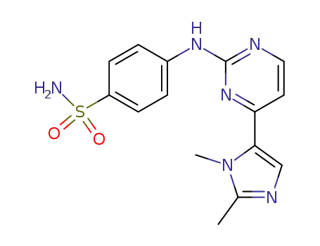Molecular Structure of 403791-06-0 (Benzenesulfonamide,
4-[[4-(1,2-dimethyl-1H-imidazol-5-yl)-2-pyrimidinyl]amino]-)