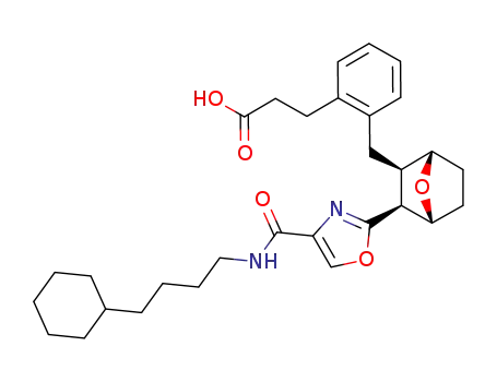 Benzenepropanoic acid,2-[[(1S,2R,3S,4R)-3-[4- [[(4-cyclohexylbutyl)amino]carbonyl]-2-oxazolyl]- 7-oxabicyclo[2.2.1]hept-2-yl]methyl]- 