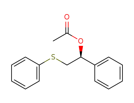 Molecular Structure of 865860-14-6 ((1S)-1-Phenyl-2-(phenylsulfanyl)ethyl acetate)
