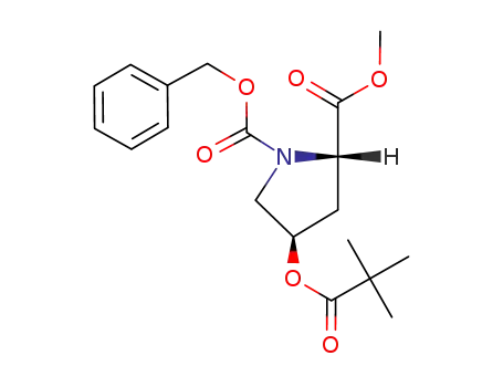 trans-4-(2,2-dimethyl-1-oxopropoxy)-1-<(phenylmethoxy)carbonyl>-L-proline methyl ester