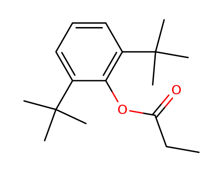 Molecular Structure of 40662-79-1 (Phenol, 2,6-bis(1,1-dimethylethyl)-, propanoate)